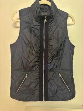 Polo by Ralph Lauren Quilted Navy Sleeveless Vest with Zip Pockets